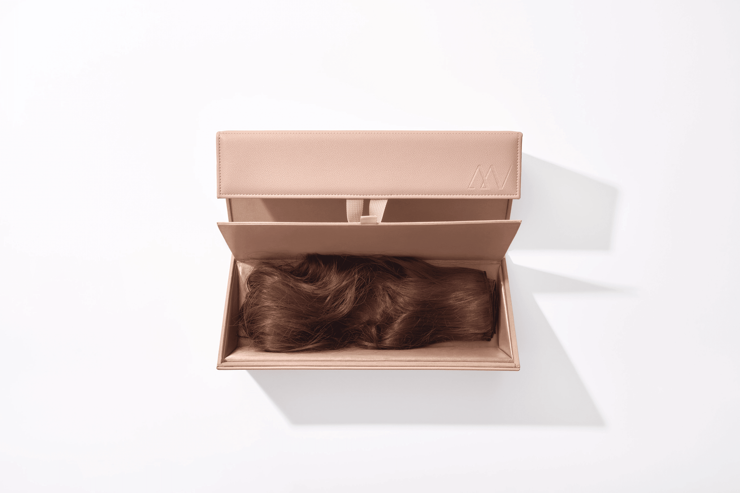 wig extension clip-in hair storage case warm ivory